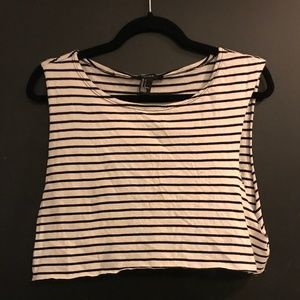 Striped Forever 21 Crop Top
